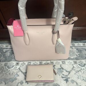 Kate Spade Blush Pink Satchel and Wallet Set